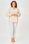 Блузка Svetlana Style 2304 бежевый листики
