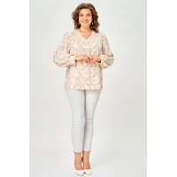 Блузка Svetlana Style 2304 бежевый листики