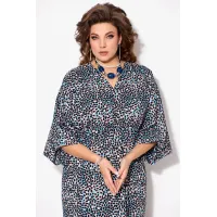 Платье Fita 1191 бежево-бирюзовый