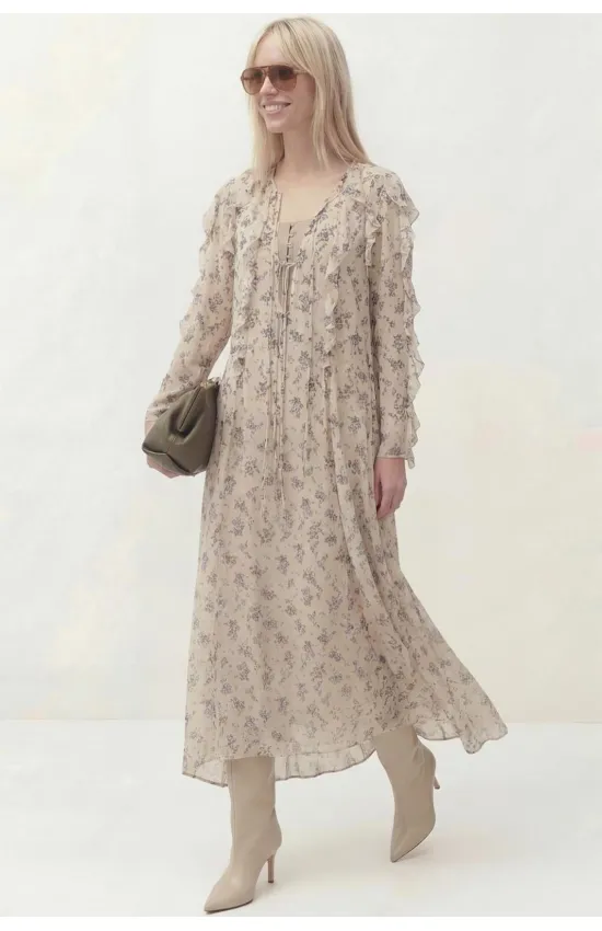 Платье Lokka 1835 бежевый/цветочный принт