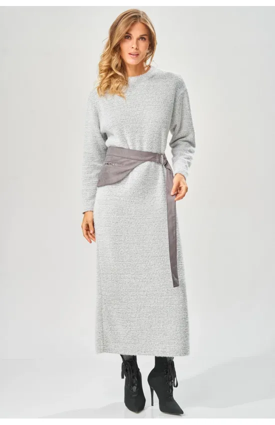 Платье Laikony 573 серый зигзаг