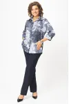Блузка Белэльстиль 877-326 синий принт Блузка Белэльстиль 877-326 синий принт