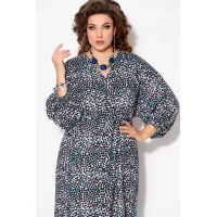 Платье Fita 1191 бежево-бирюзовый