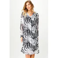 Платье Laikony L-053 бело-черное