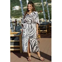 Платье Vittoria Queen 29103 серо-розовый