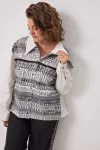 Блузка Begimoda 4136 сливочно-серый
