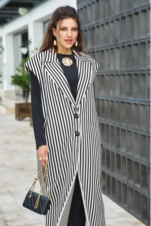 Жилет Vittoria Queen 27173ж черный, молоко полоска