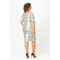 Платье Mira Fashion 5634-2 серебро