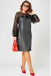 Платье Eva Grant 7284C графит+черный