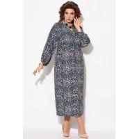 Платье Fita 1191 бежево-бирюзовый