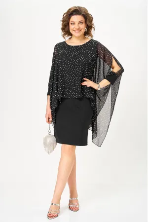 Платье Michel Chic 2203 чёрный, горох