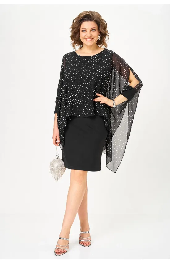 Платье Michel Chic 2203 чёрный, горох