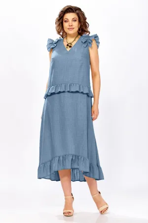 Платье Mira Fashion 5695-2 приглушенно-синий Платье Mira Fashion 5695-2 приглушенно-синий