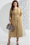 Платье Mira Fashion 5552 горчично-кремовый