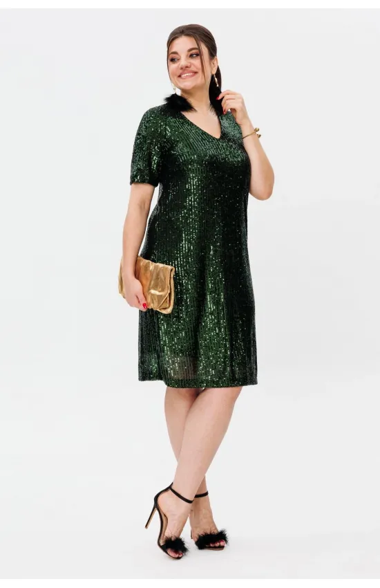 Платье Anelli 1797 изумруд