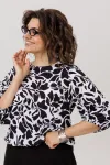 Блузка Anelli 1779 черно-белые цветы Блузка Anelli 1779 черно-белые цветы