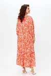 Платье Ladis Line 1504 оранжевый+белый