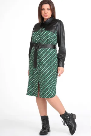Платье Карина Делюкс В-411-1 изумрудно-черный