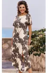 Платье Vittoria Queen 25703 * бежевый+принт цветы