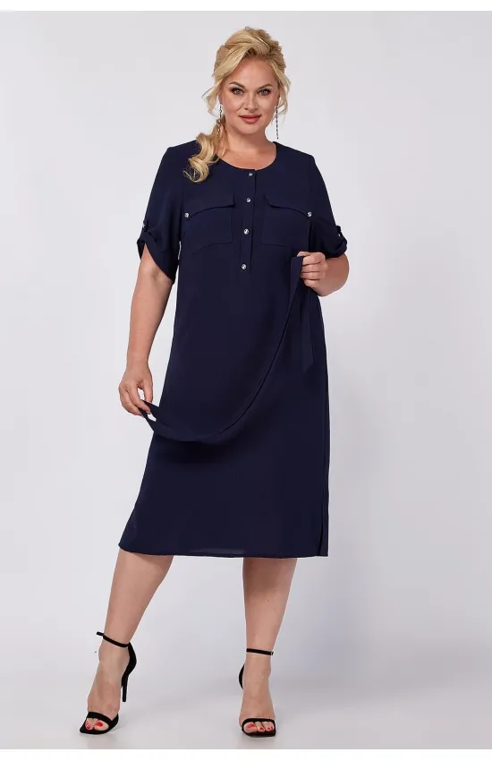 Платье Algranda 3991-1-с Темно-синий