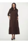 Платье Your Size 2274/170 Шоколадно-коричневый