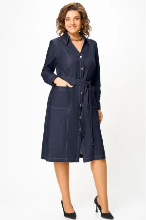 Платье Swallow 853.1 синий  джинс