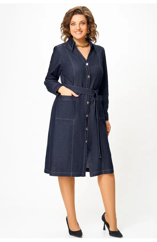 Платье Swallow 853.1 синий  джинс