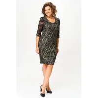 Платье Solomea Lux 944Б черный с золотистым