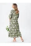 Платье Your Size 2255/170 Цветочный принт на черном