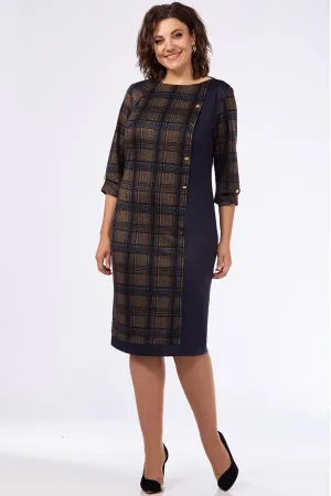Платье Lady Style Classic 955-8 Синий с хаки