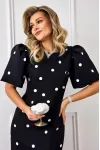 Платье Agatti 5888 черный в белый горох Платье Agatti 5888 черный в белый горох