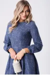 Платье Your Size 2268/164 Синий с добавлением бежевых нитей