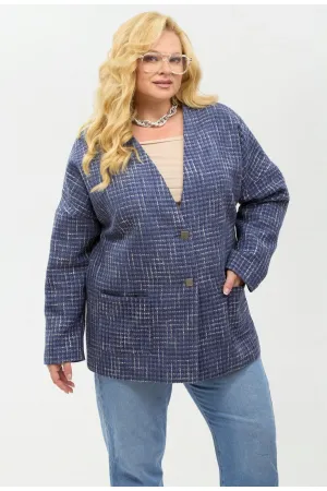 Пиджак Your Size 2267/170 Синий с добавлением бежевых нитей
