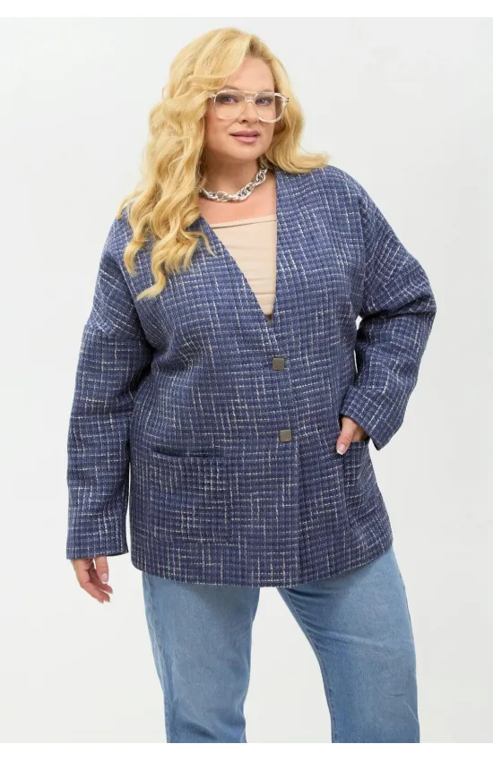 Пиджак Your Size 2267/170 Синий с добавлением бежевых нитей