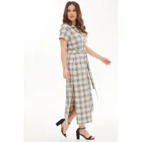 Платье Mirolia 1247 Бежевая клетка