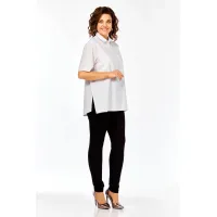 Рубашки Avenue 0338-4 полоска серый+молочный