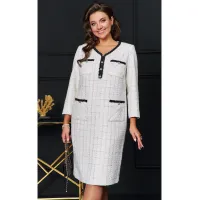 Платье Vittoria Queen 23543 молочный+черный