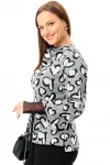 Кофта T&n 7724 серый дизайн «сердечки»