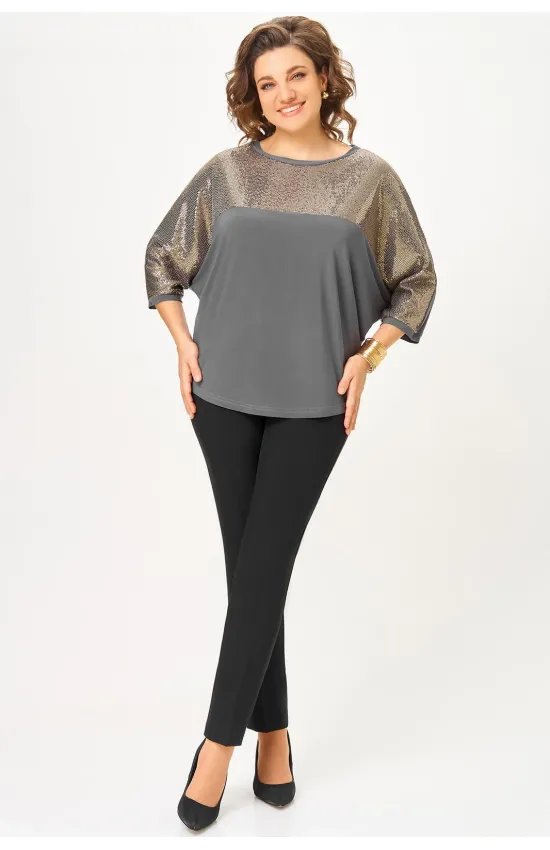 Блузка Дали 5736 серый