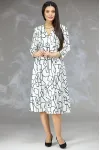 Платье Angelina & Company 621 белый+черный принт