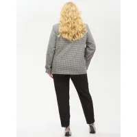 Пиджак Your Size 2265/170 Черно-белый в «гусиную лапку»