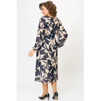 Платье Карина Делюкс М-1374 синий