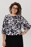 Блузка Anelli 1779 черно-белые цветы Блузка Anelli 1779 черно-белые цветы