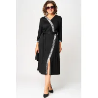 Платье Eva Grant 7220Н черный+серый