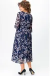 Платье Swallow 780 Синий, принт Ночной сад
