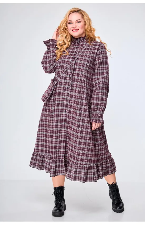 Платье Anelli 977 бордо Платье Anelli 977 бордо