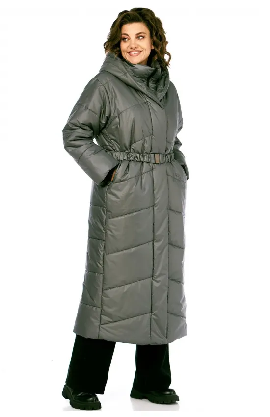 Пальто Диамант 2128 серый