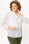 Блузка Дали 7011.1 белый в горох
