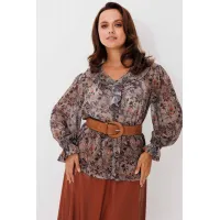 Блузка Mislana 1192 хаки