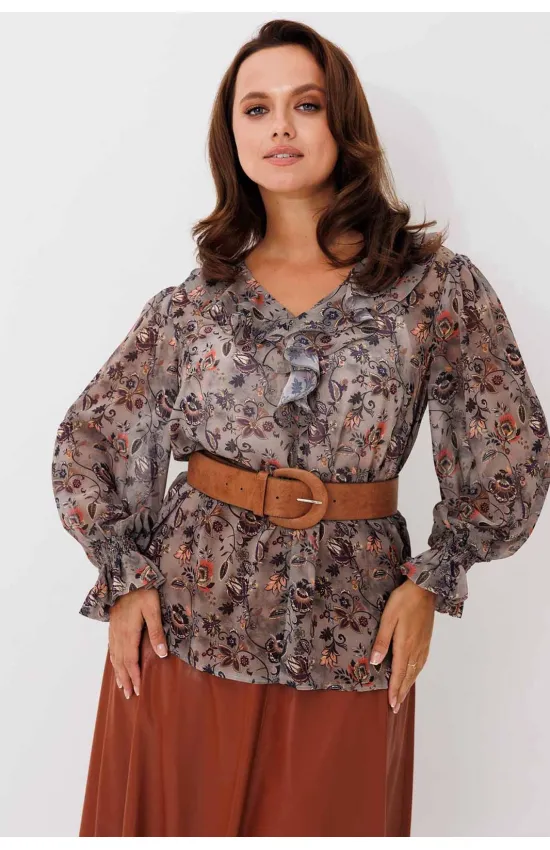 Блузка Mislana 1192 хаки